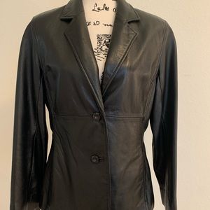 Pelle Studio Black Genuine Leather jacket/blazer Size M